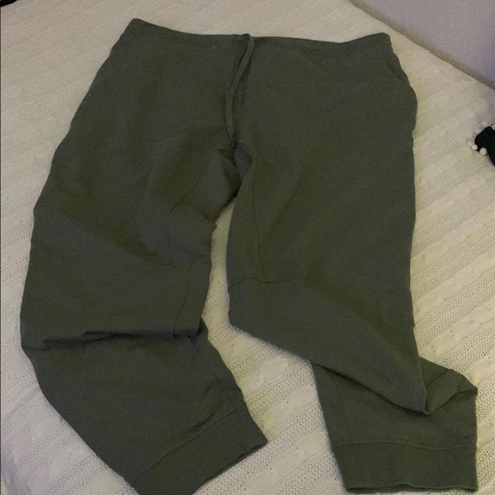 Mens Lulu Olive Green Jogger Pants